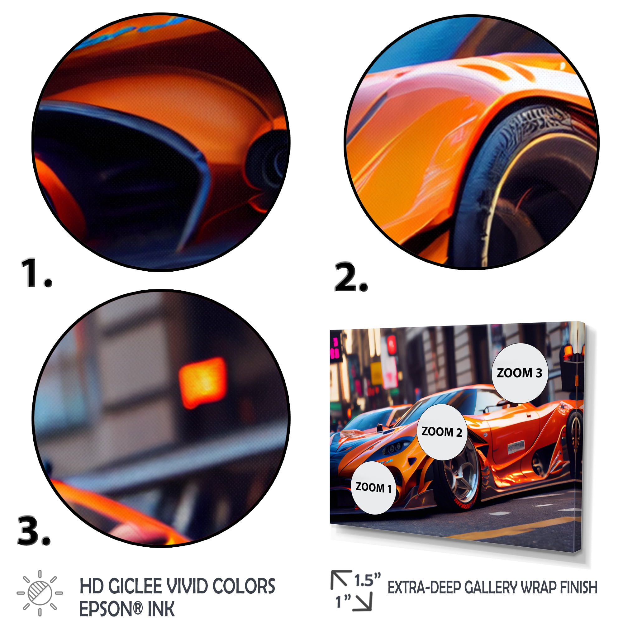 Designart Tunning Car Drifting In Toyko IV Canvas Wall Art