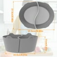 thumbnail image 2 of 2Pcs Slow Cooker Divider Liner for 6QT Pot Reusable Silicone Cooker Divider Insert Leakproof Heat Resistant Slow Cookers Kitchen Accessories, 2 of 8