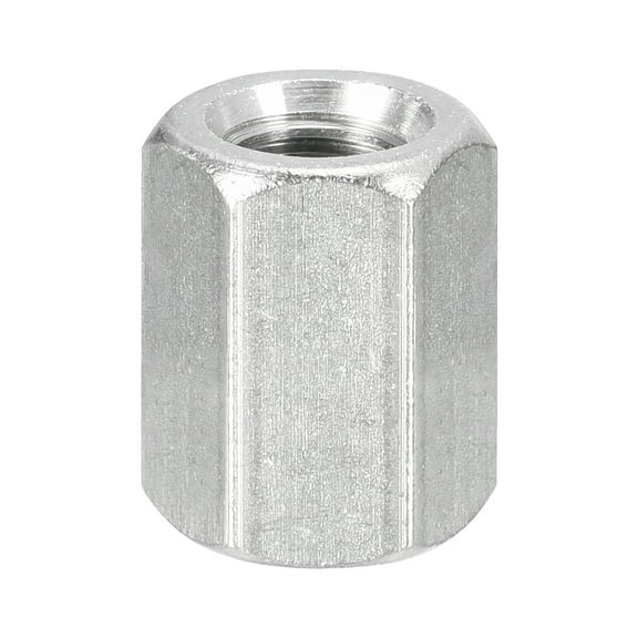 M12 x 1.75-Pitch 25mm Length Coupling Nuts, 1pcs 304 Stainless Steel Nuts