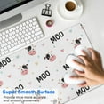 thumbnail image 4 of Long Mouse Pads for Desk,White Cow Colorful Moo Pattern Desk Mats on Top Of Desks, Desk Mouse Pad Extra Large with 3mm Non-Slip Base and Stitched Edge for Gaming,Office,Work,Home 31.5"x11.8", 4 of 6