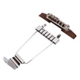 thumbnail image 2 of Guitar Bridge, Standard Size Easy To Install Adjustable Height Metal Tailpiece With Screws And Wrenches For 6 String Instruments, 2 of 8