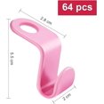 thumbnail image 2 of (Pink)64 Pieces Hanger Hooks Connecting Hooks for Hangers Hanging Hook Connector Mini Cascading Hangers Space Saving in Closets, 2 of 5