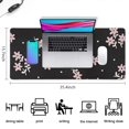 thumbnail image 5 of Long Mouse Pads for Desk,Pioneer Flower Floral Print Pattern Desk Mats on Top Of Desks, Desk Mouse Pad Extra Large with 3mm Non-Slip Base and Stitched Edge for Gaming,Office,Work,Home 35.4"x15.7", 5 of 6