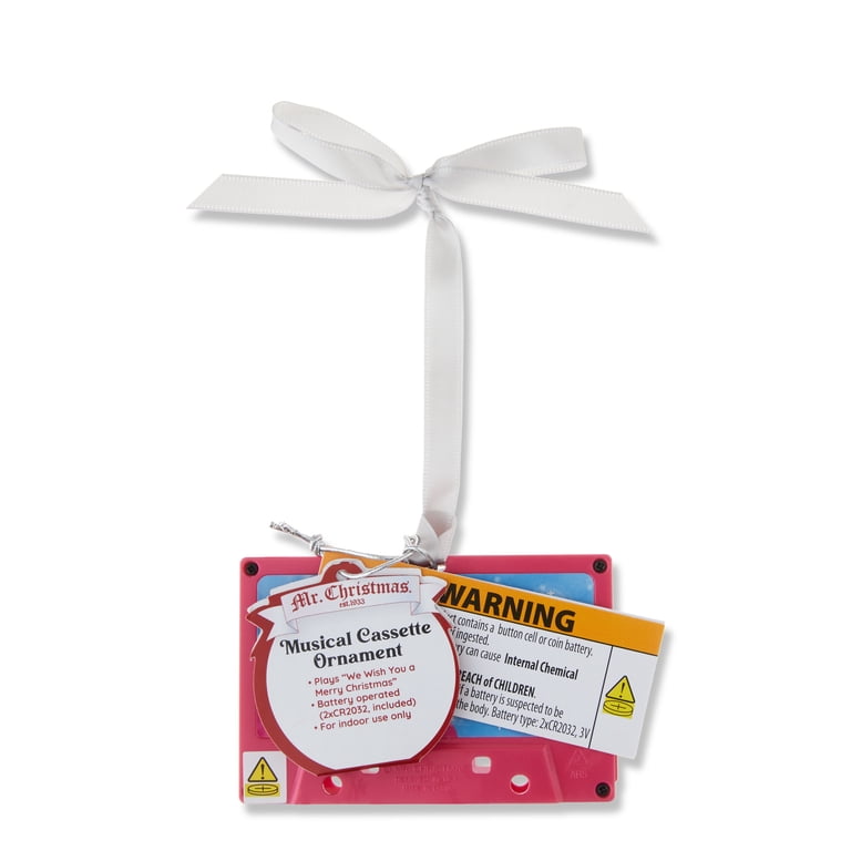 Mr. Christmas Retro Mini Cassette Ornament, Pink - Walmart.com