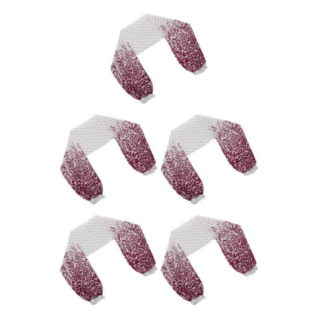 Youkk Boléro en Chiffon à Manches Longues pour Femmes, Fleur Rouge Vin, 5 Pcs