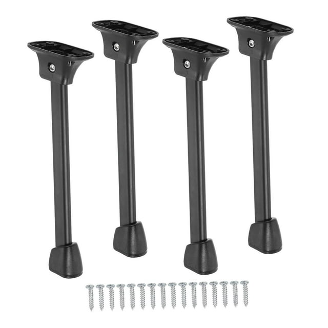 simhoa 4Pcs Folding Table Legs Black Carbon Steel Multipurpose Bed Laptop Desk Feet 20cm