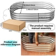 thumbnail image 7 of HGD Raised Garden Bed Kit Oval Galvanized Metal 4x2x1 ft, 7 of 7