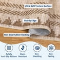 thumbnail image 3 of Washable Rugs 5x7 Geometric Bordered Solid Washable Rug – Modern Low Pile Non Shedding Carpet with TPR Non Slip Backing, Soft Neutral Floor Mat for Living Room, Bedroom & Nursery, 3 of 9