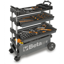 Beta Tools USA Folding Mobile Tool Cart, Grey