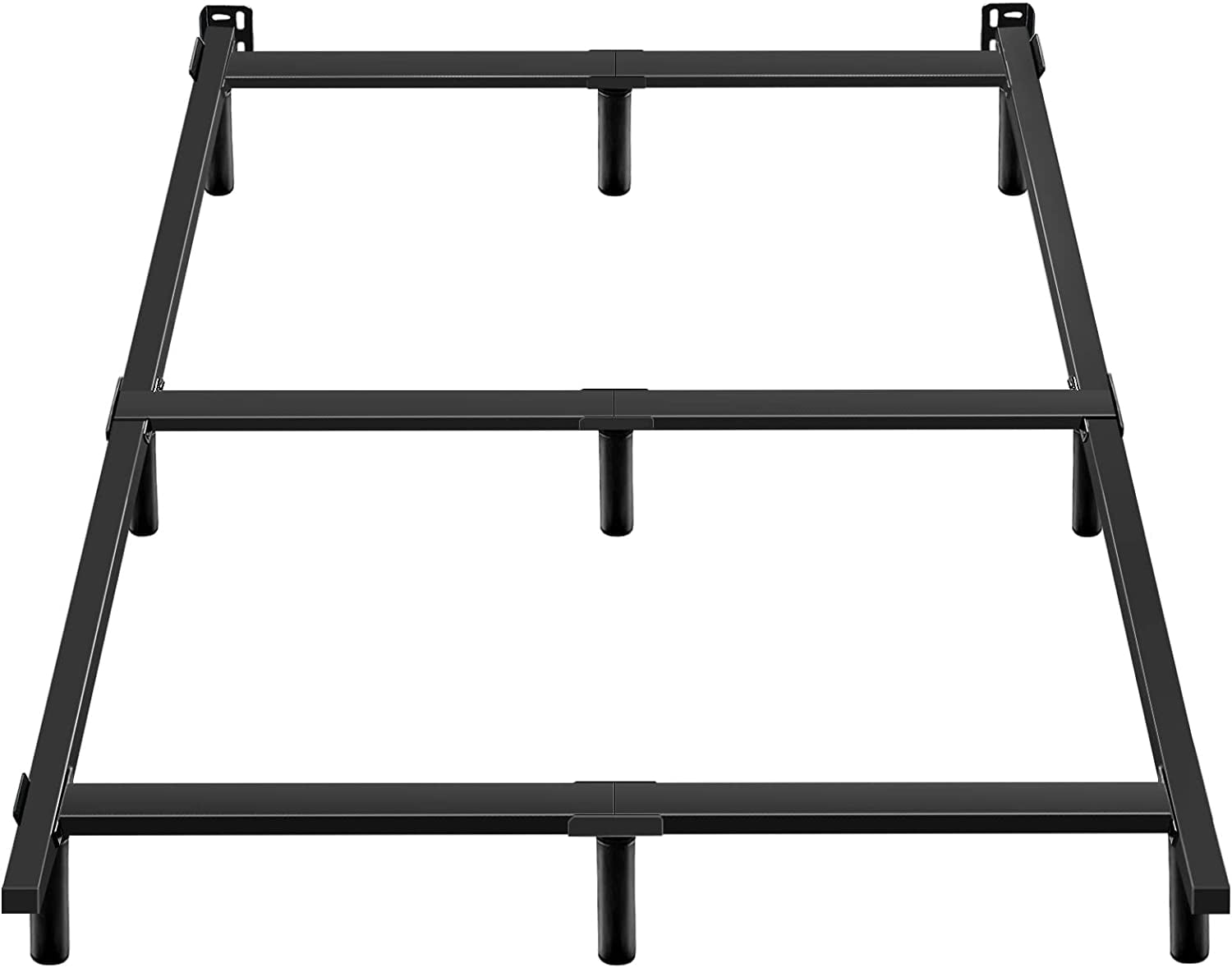 Jom metal bed frame queen size platform bedframe for box spring and
