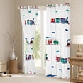 thumbnail image 3 of Homewish Teens Boys Girls Cartoon Train Blackout Curtains Set of 2 (52x84 Each),Kawaii Railway Car Window Curtains,Steam Engine Railroad Curtains and Drapes,Microfiber Bedroom Decor, 3 of 6