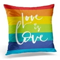 thumbnail image 1 of RYLABLUE Bright Love is LBGT Arc-en-Ciel Main Lettré Gay Throw Taie d'Oreiller Housse de Coussin, 1 of 1