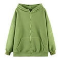 thumbnail image 2 of Vedolay Sweatshirts Hoodies for Women Oversized Sweatshirts Long Sleeve Shirts Pullover Crewneck Sweatshirts,Green M, 2 of 3