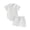 White, variant on THDHVS Newborn Boy Outfits,Boys' Clothing Sets,Waffle Knit 2 Piece Set with Collared Short Sleeve Top and Shorts for Baby Boy Summer Casual Outfit 3-6 Months