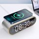 thumbnail image 1 of Muyoka Reloj despertador digital Reloj de mesa LED con espejo de 6,3 pulgadas con carga inalámbrica de 15 W Luz nocturna regulable Alarma doble Snooze Termómetro interior para dormitorio Oficina Dormi Muyoka Hogar, 1 of 7