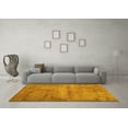 thumbnail image 3 of Ahgly Company Machine Washable Indoor Rectangle Abstract Yellow Contemporary Area Rugs, 8' x 10', 3 of 4