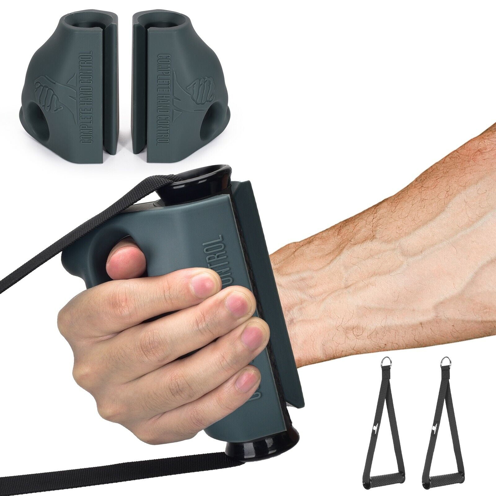 Arm Wrestling Handle Fat Grip Trainer - Set of 2 Custom Hands and Handles