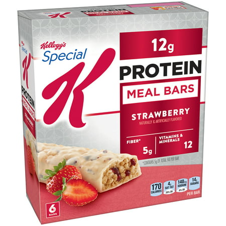 Kellogg's Special K Protein Meal Bar, Strawberry, 12g Protein, 6 (Best Protein Bars For Men)