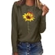 thumbnail image 2 of Blusa de manga larga con cuello redondo y estampado de talla grande para mujer Fridja hj922, 2 of 7