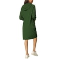 thumbnail image 3 of INSPIRE CHIC Womens' Casual Pullover Sweatshirt Long Sleeve Hoodie Midi Dress with Pockets XL Army Green, 3 of 7