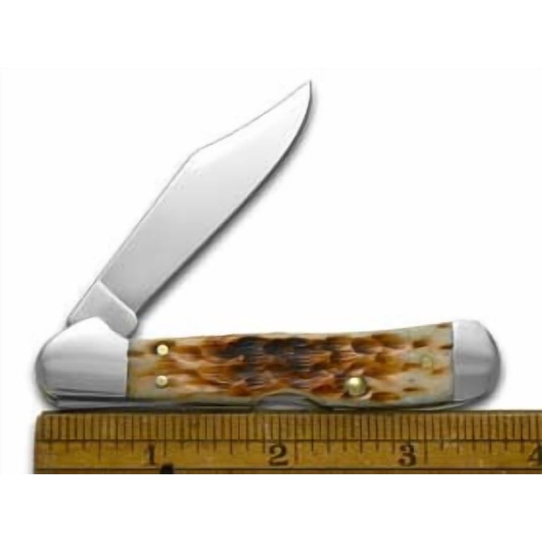 Case, Pocket Knife, Amber Bone Mini CopperLock, Lockback - Walmart.com
