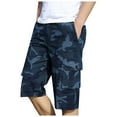 thumbnail image 2 of cllios Mens Cargo Shorts Plus Size Multi Pockets Shorts Work Military Shorts Summer Camping Cargo Shorts, 2 of 6