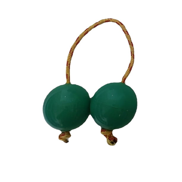 Sonducket Adultos Niños Martillo de arena portátil Calabaza doble Maraca Shaker Banquete de boda Sonajero ABS Instrumento de percusión Regalo Accesorios para instrumentos musicales Verde