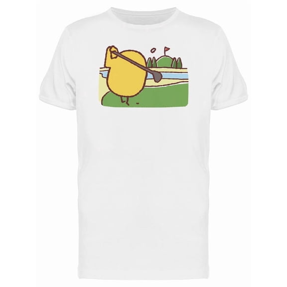 Chicken Playing Golf Cartoon Tee Men's -Image by Shutterstock