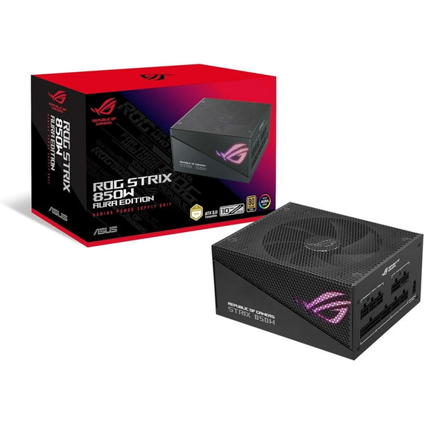 FUENTE DE PODER ASUS ROG STRIX 850W 80PLUS GOLD AURA GAMING ARGB MODULAR ATX