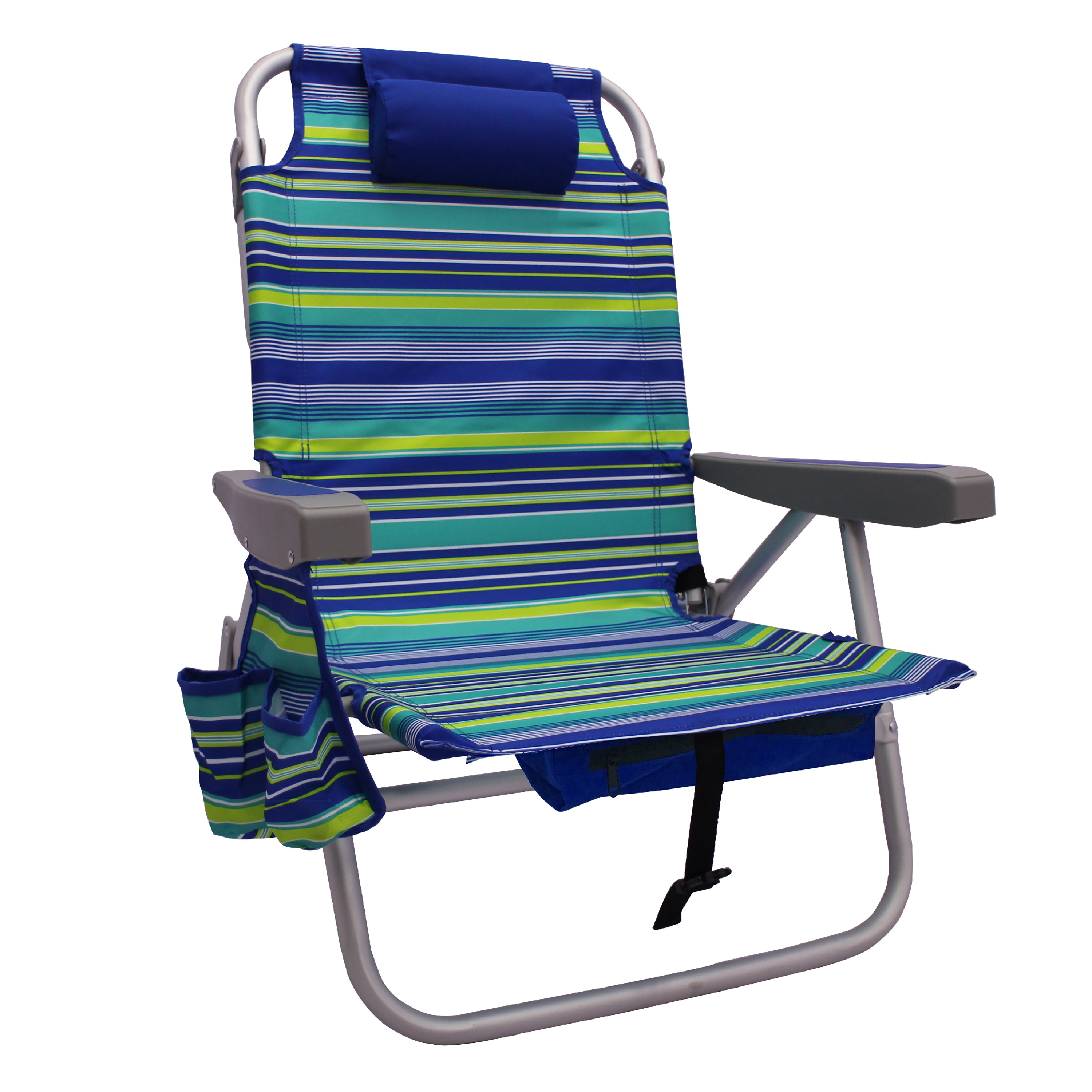 Mainstays Backpack Aluminum Beach Chair, Multi-color - image 3 of 11