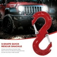 thumbnail image 5 of Red S-Shape Quick Rescue Shackle Trailer Winch Hook Car JK Offroad Towing Recovery k3090, 5 of 7