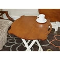 thumbnail image 2 of Powell Furniture Laptop Folding Modern Tray Table, White with Hazelnut Top,, 2 of 5