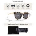 thumbnail image 3 of Gafas de Sol DIFF Bella Cuadradas Grandes en Crema con Estilo Carey para Mujer, 3 of 9