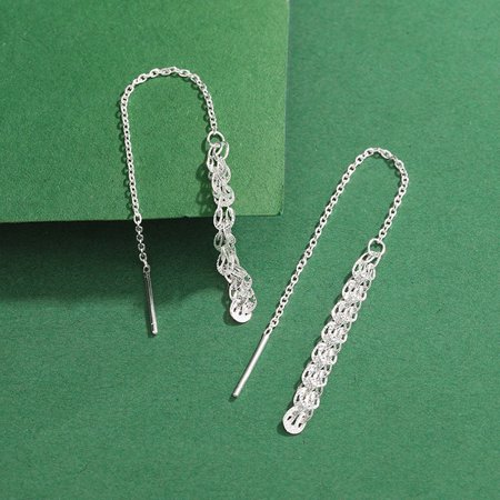 Leander's 999 sterling silver Phoenix Tail Tassel Earrings are a summer forest-style earring that's both luxurious and stylish, complementing any outfit and perfect for everyday wear.