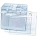 thumbnail image 3 of 100 Pcs Clear Plastic Horizontal Name Badge ID Card Holders, 3 of 4