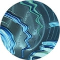 thumbnail image 1 of Ahgly Company Machine Washable Indoor Round Transitional Blue Turquoise Green Area Rugs, 8' Round, 1 of 7