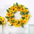 thumbnail image 3 of Sunflower Wreath for Front Door 16 inch - Fall Wreaths for Front Door Outside - Handcraft Wreath - Autumn Wreath - Sunflower Decor -Fall Artificial Flowers - Front Door Decor, 3 of 9
