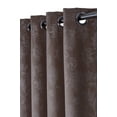 thumbnail image 2 of Pair Fannie 100% Blackout Curtain Panels - Woven Jacquard Triple Pass Thermal Insulated (Set of 2 Panels) - 108X84 - Dark Brown, 2 of 2