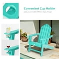 thumbnail image 5 of Patiojoy Adirondack Chair Outdoor with Cup Holde Weather Resistant Lounger Chair for Backyard Garden Patio and Deck Turquoise, 5 of 8