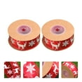 thumbnail image 5 of CIMAXIC christmas 2pcs Gift Floral Packing Ribbon Christmas Silk Ribbon Gift Wrapping Grosgrain,393.7"X0.98"X0.04", 5 of 5