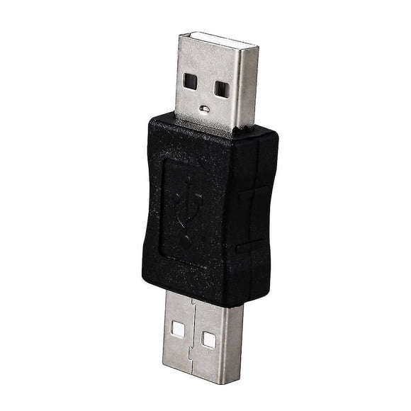 Sodial(r) Usb A Male To Male Connector Adapter Black