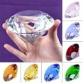 thumbnail image 2 of 10 Colors Crystal Diamond Shaped Paperweight Decorative Cut Glass Giant Gemstone Wedding Office Desktop Ornament Birthday Gifts, 2 of 10