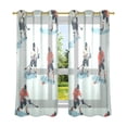 thumbnail image 6 of Yayeee Window Curtains Light Filtering 63"x42" Grommet Panel Pair Home Living Room Decor, Ice Play, 6 of 7