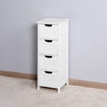 thumbnail image 5 of MAYEERTY White Bathroom Storage Cabinet, Freestanding Cabinet with Drawers, 5 of 8