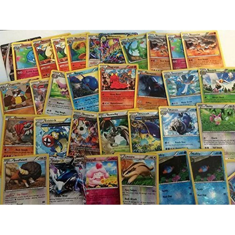 Pokemon TCG: 100 Card Lot Rare, Common, Unc, Holo with 2 Ex Cards