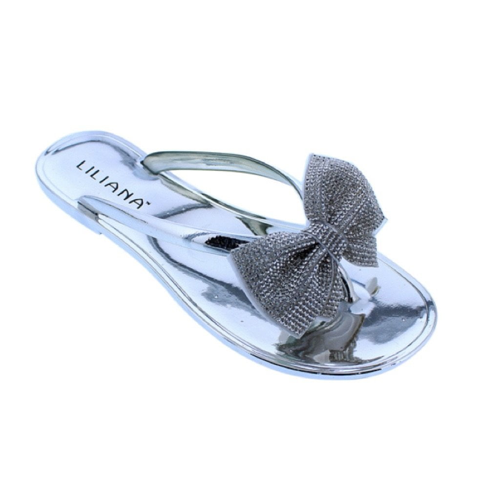 liliana rhinestone bow sandals