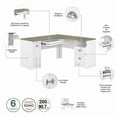 thumbnail image 4 of Fairview L Desk 5 Pc Office Set with Storage in White & Gray - Engineered Wood, 4 of 11