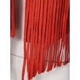 thumbnail image 7 of TiaoBug Women's Faux Suede Fringe Cropped Jacket Long Sleeve Vintage Cardigan Swing Tassel Outwear Brick Red S, 7 of 7