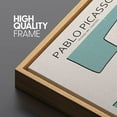 thumbnail image 4 of PixonSign Framed Canvas Print Wall Art Geometric Mid-Century Line Picasso Abstract Shapes Illustrations Modern Art Decorative Minimal Relax/Calm for Living Room, Bedroom, Office - 16"x24" NATURAL, 4 of 5