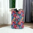thumbnail image 6 of Yayeee Freestanding Laundry Hamper with Handle Collapsible Large Storage Basket for Clothes, Serene Floral Pattern, 6 of 7
